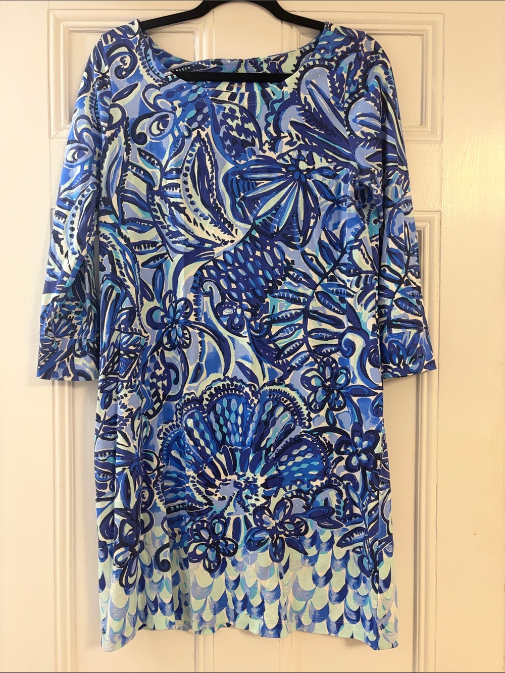 Lilly Pulitzer Blue Multi-Print Dress